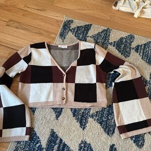 12th Tribe Checked Out Cardigan